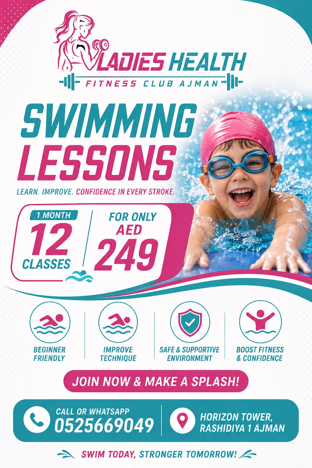 Swimming Lessons — 12 classes for AED 249
